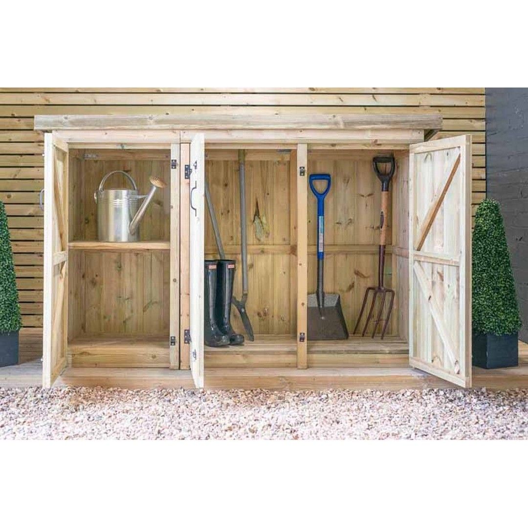 Buttercup Farm Gisburn Garden Store Large - Timber - L96 x W227 x H123 cm in Brown 2