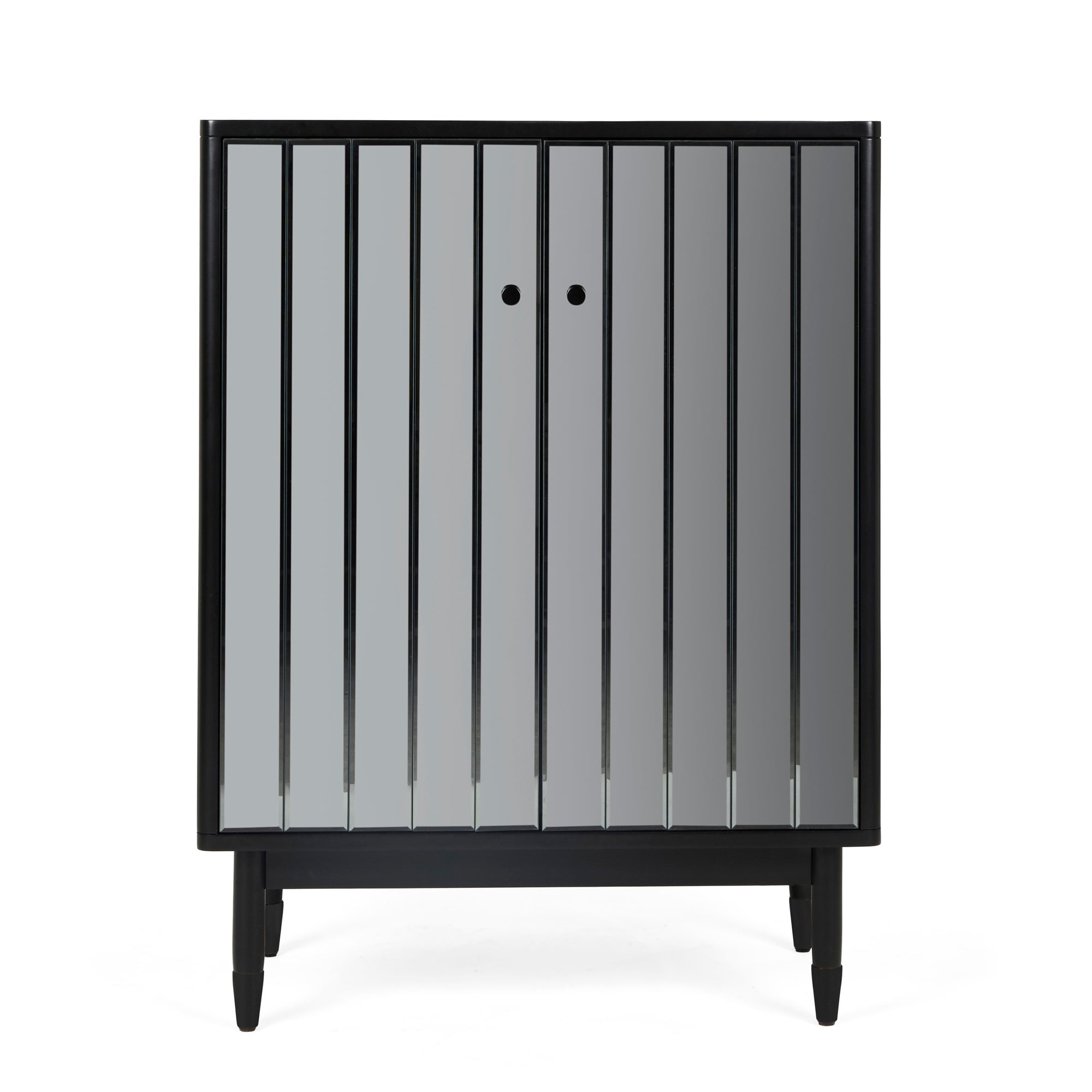 Loren Mirrored Small Sideboard Black