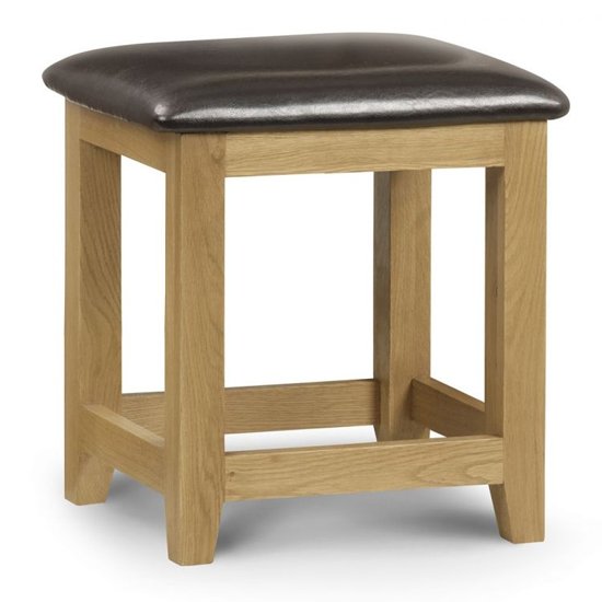Marlborough Dressing Table Stool With Waxed Oak Legs