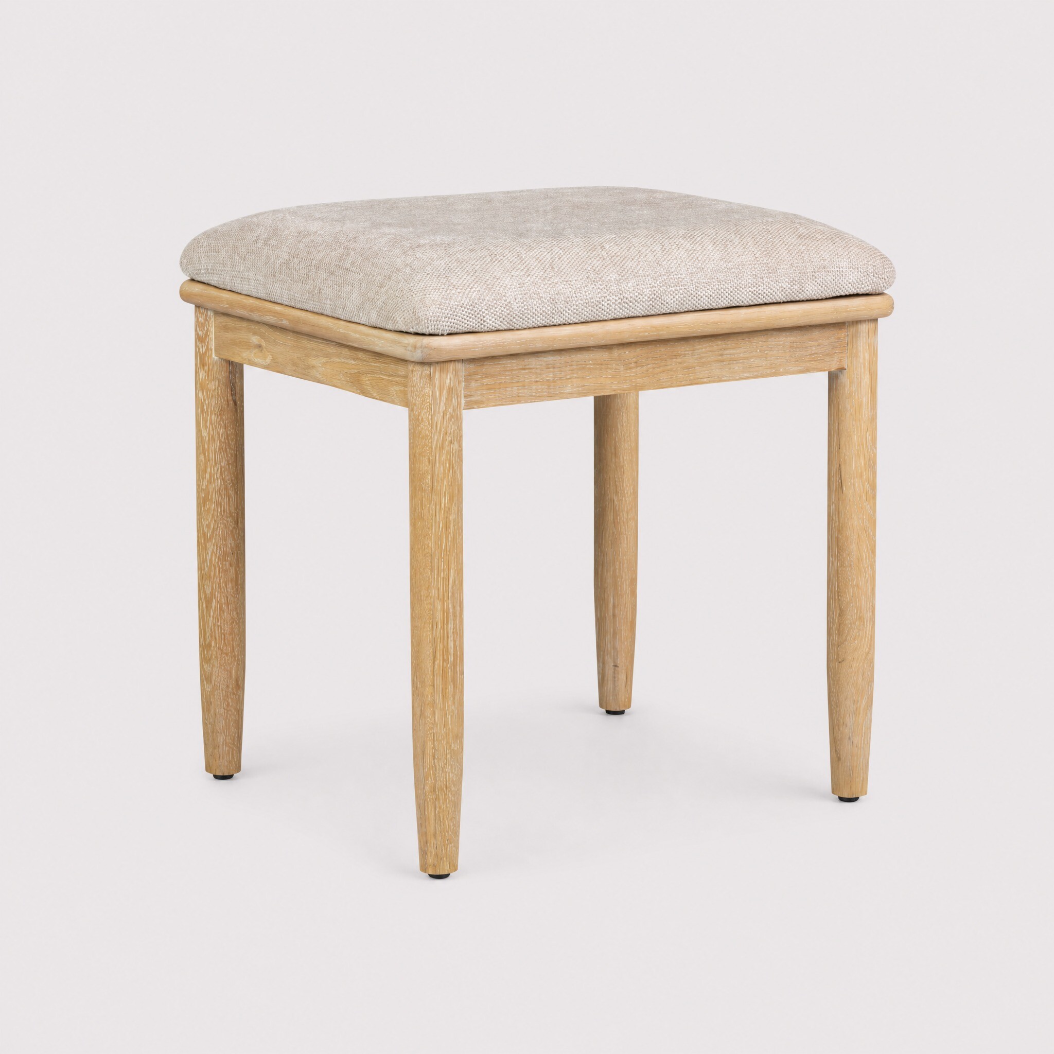 Valla Upholstered Stool Oak | Barker & Stonehouse
