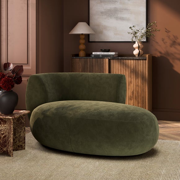 Lozenge Velvet Chaise Longue