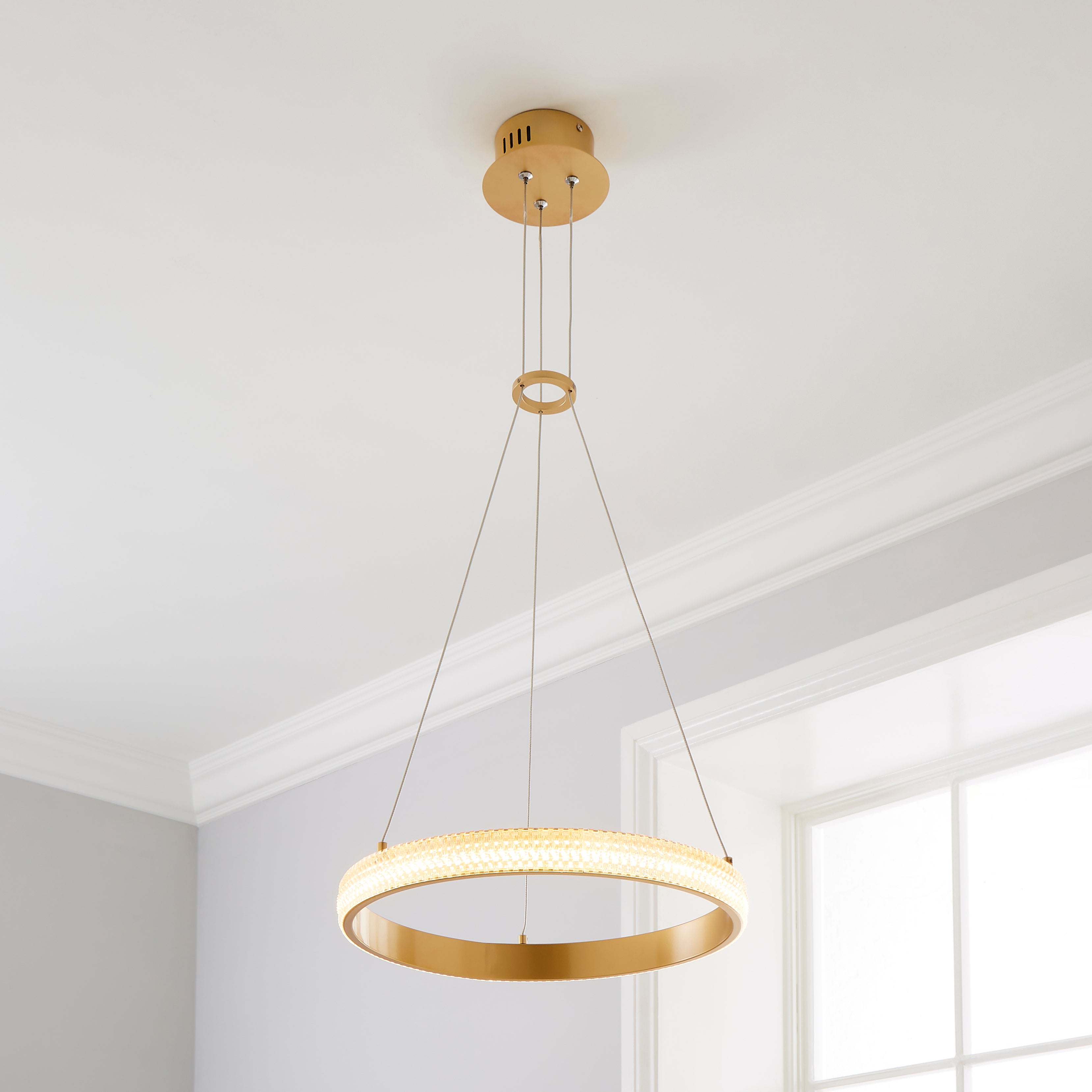 Hotel Harrogate 1 Light Integrated LED Ceiling Fitting Gold