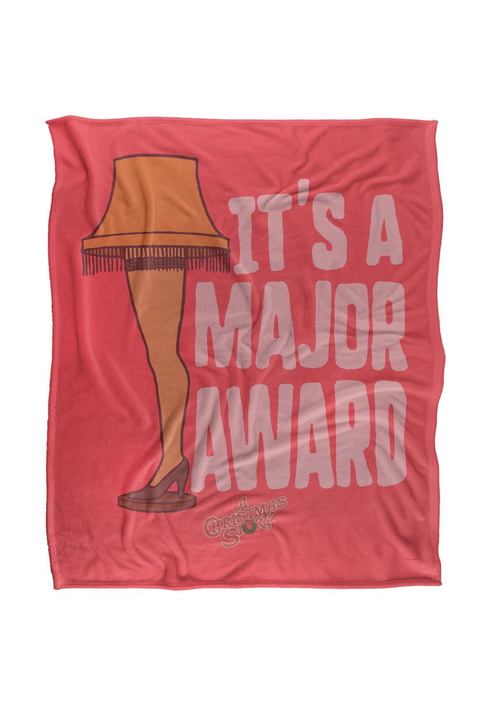 Warner Brothers A Christmas Story Leg Lamp Silky Touch Super Soft Throw Blanket in White