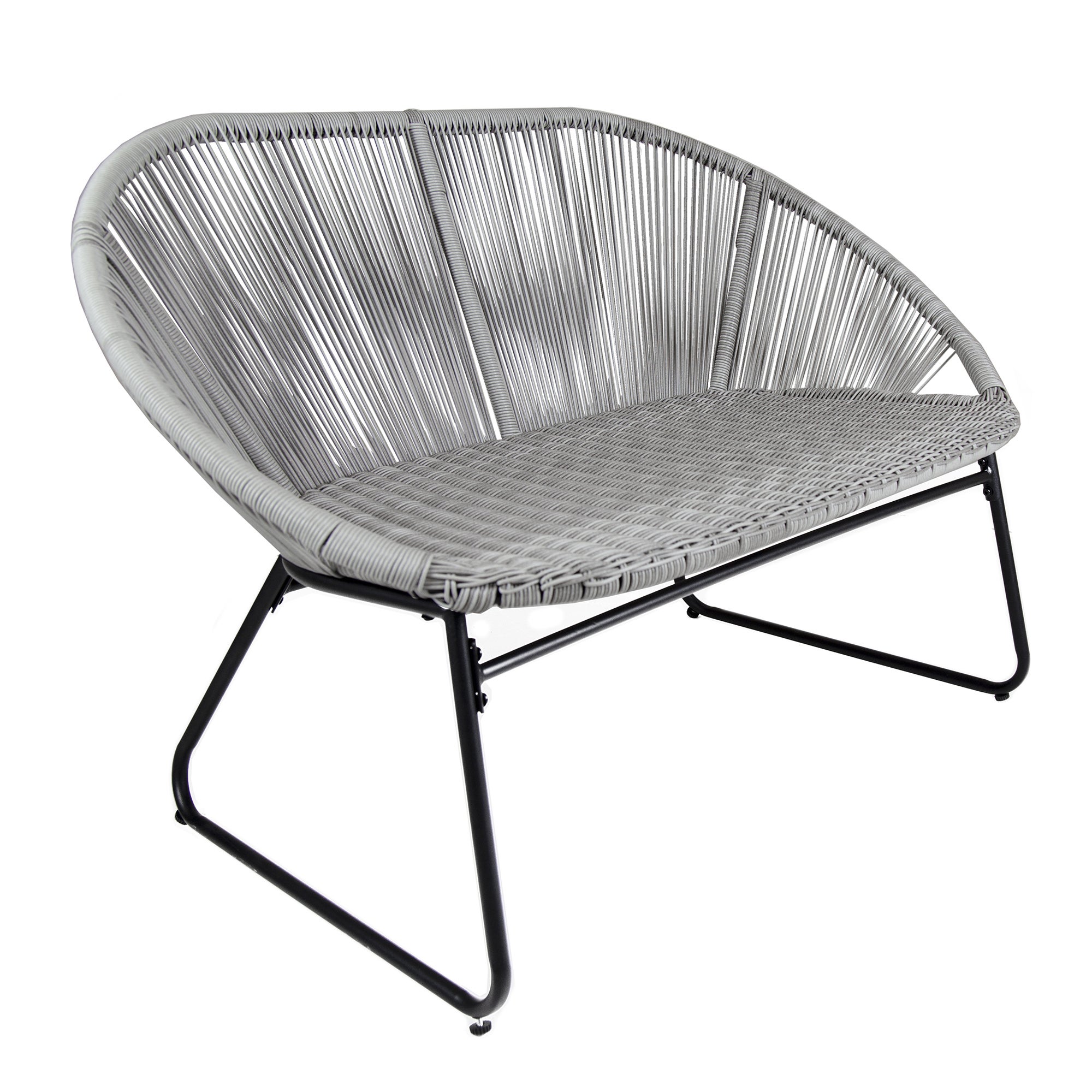 Bali 2 Seater Grey Bench Grey