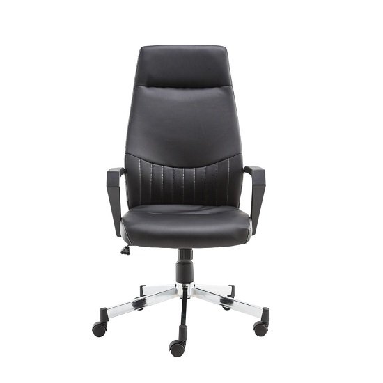 Downing High Back Faux Leather office Chair In Black