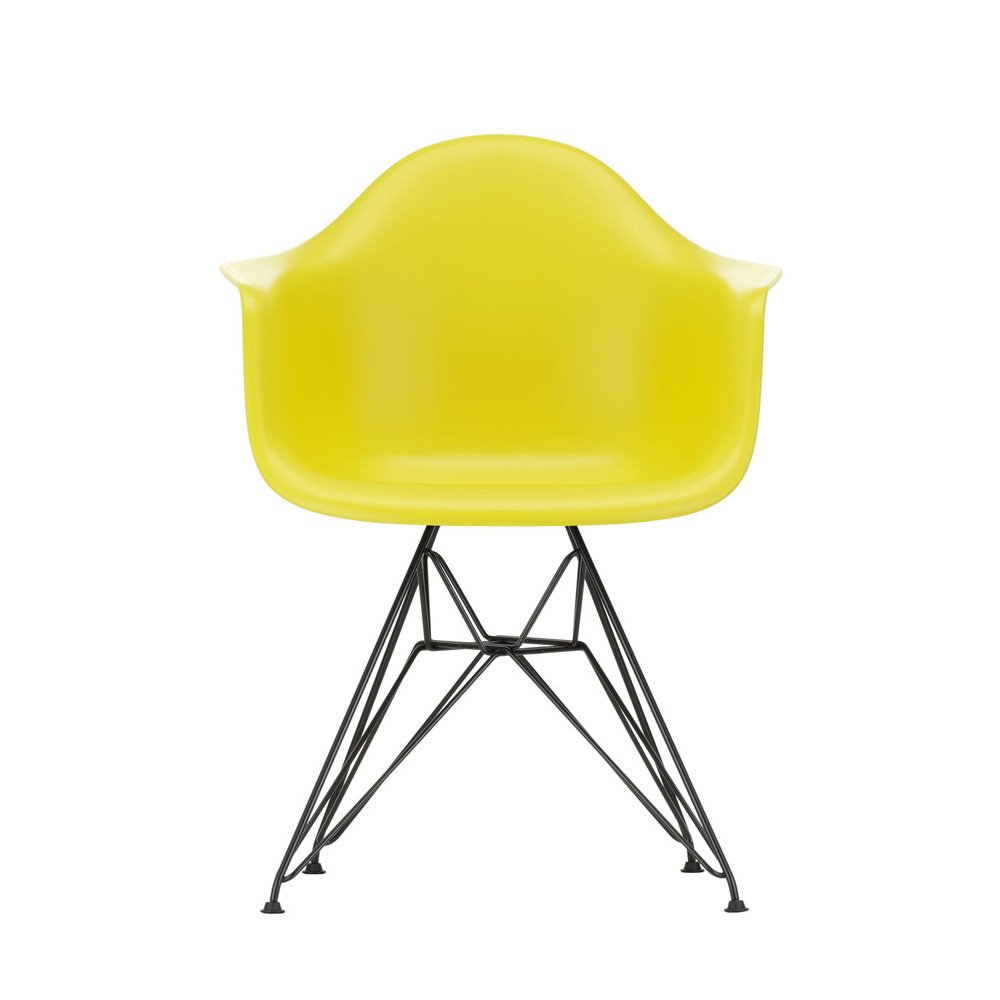 Vitra Eames DAR Armchair New Height Sunlight Basic Dark Powder Base