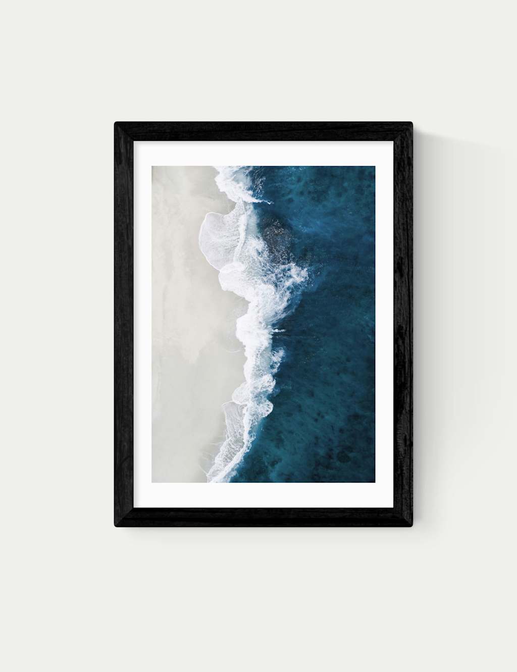 East End Prints Ocean Aerial Framed Art Print Black