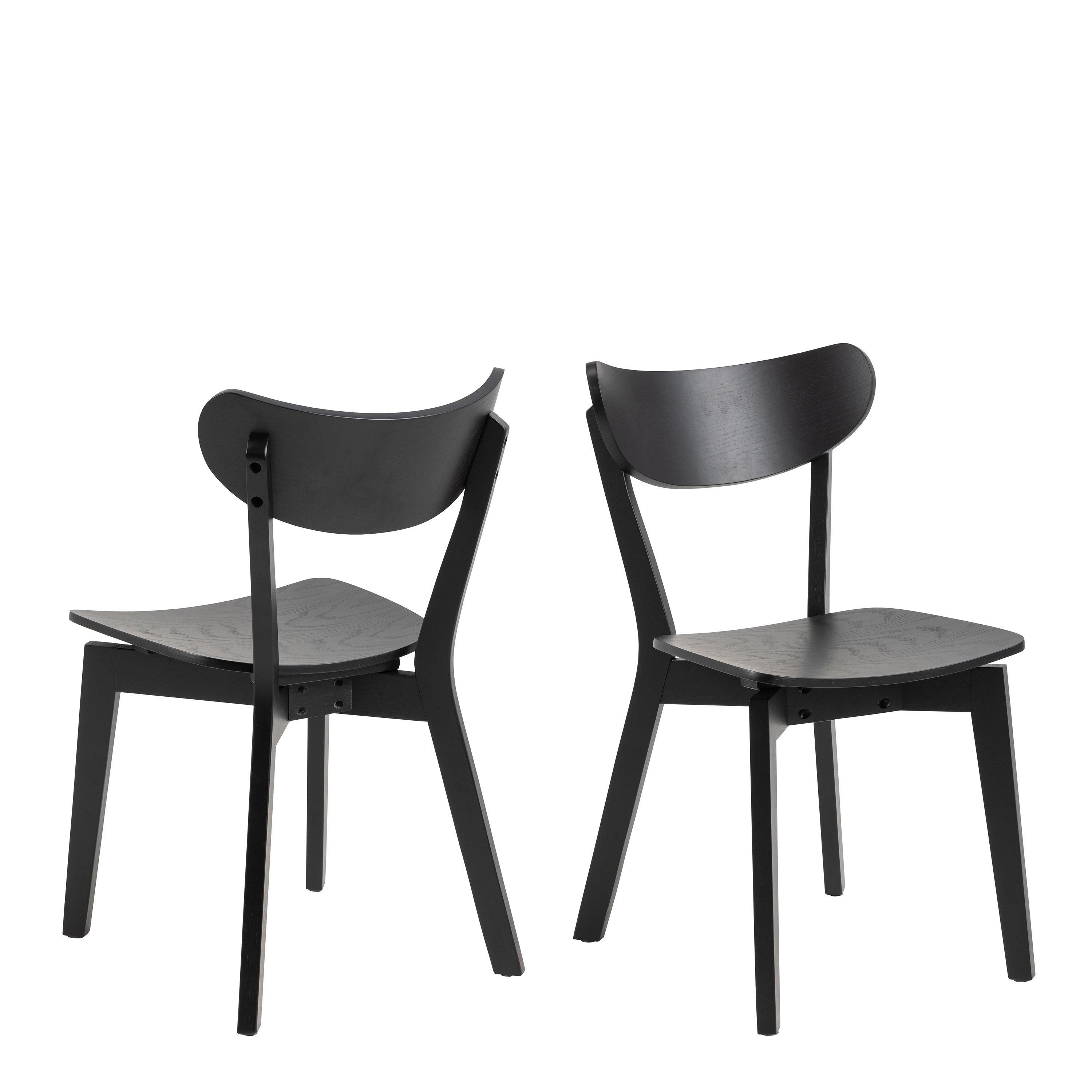 Furniture To Go Roxby Dining Chairs in Black Set of 2