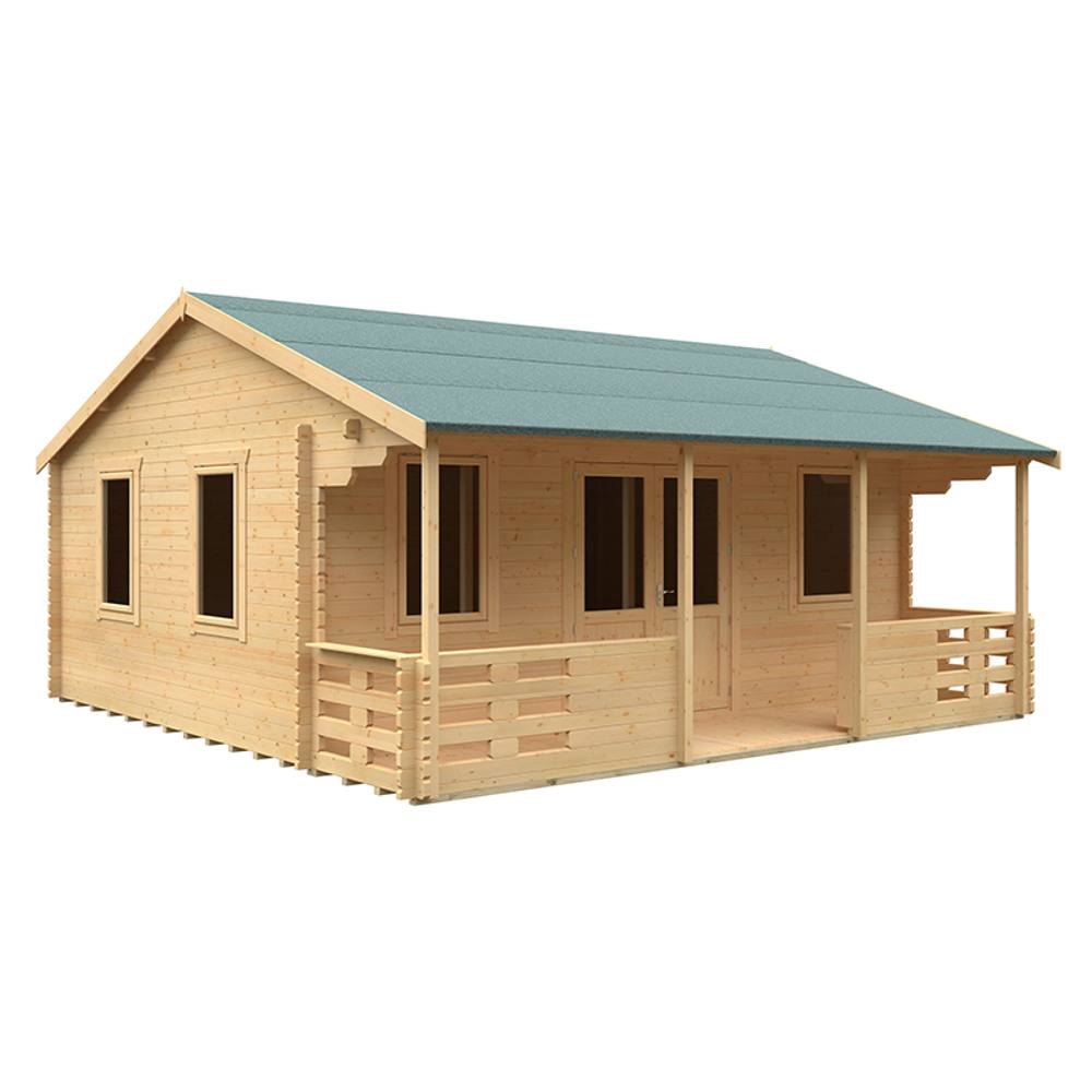 Buttercup Farm 20x20 The Addlington 44mm Cabin - L595 x W595 x H324.2 cm in Natural