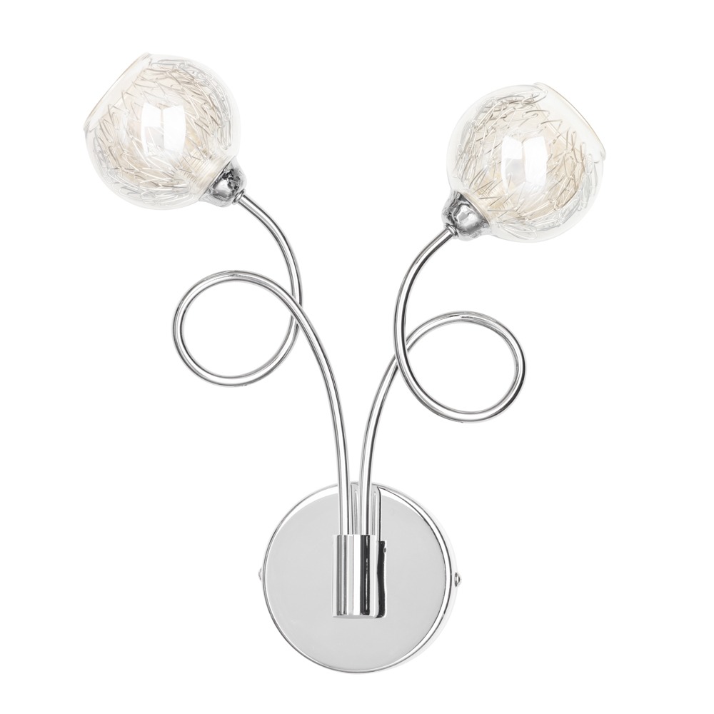 Cooper Wall Light, Chrome & Champagne