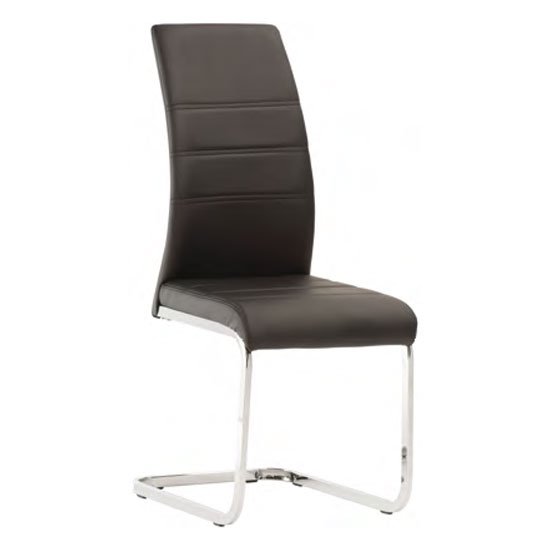 Soho Faux Leather Dining Chair In Black
