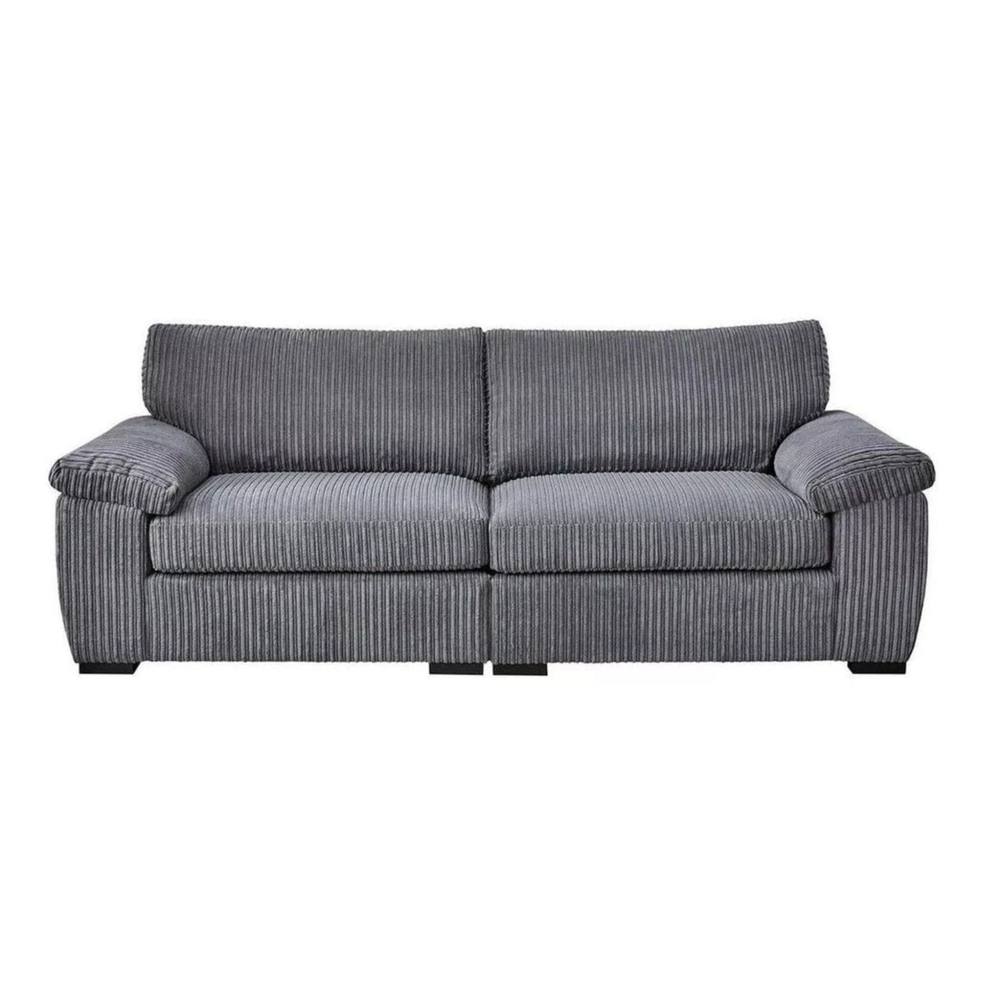 Bliss Furniture Amalfi 3 Seater Split Sofa Soft Fabric in Grey