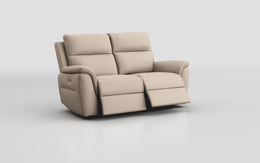 Cream Fabric Sogliano 2 Seater Power Recliner Sofa