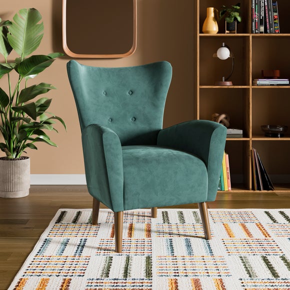 Sven Modern Velvet Wing Chair