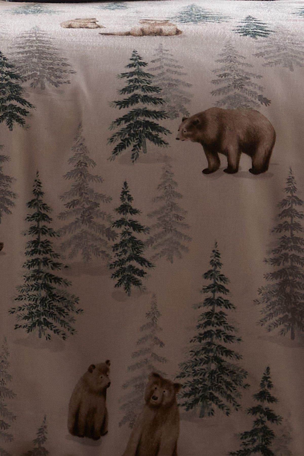 Dreams & Drapes 'Bear Walks' Brushed Cotton Duvet Cover Set in Natural 3