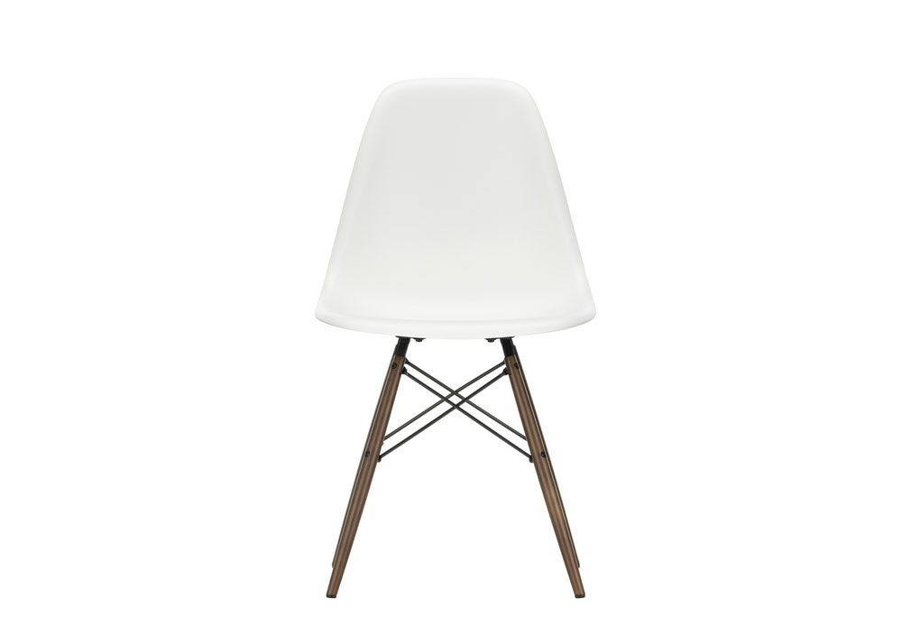 Vitra Eames DSW Chair New Height White Dark Maple