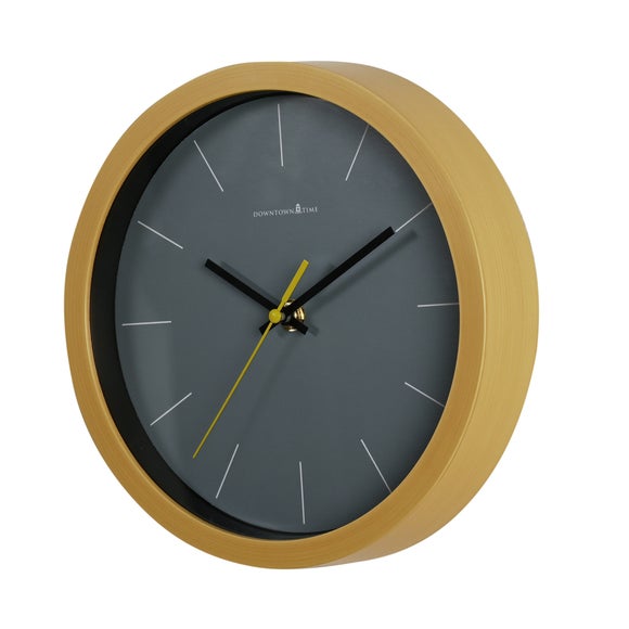 Hometime Wood Effect Edge Baton Round Wall Clock 2