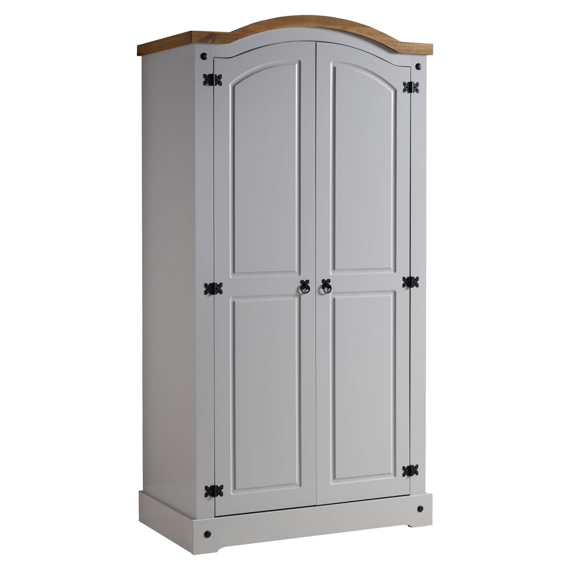 Corona Curved Top 2 Door Wardrobe Grey