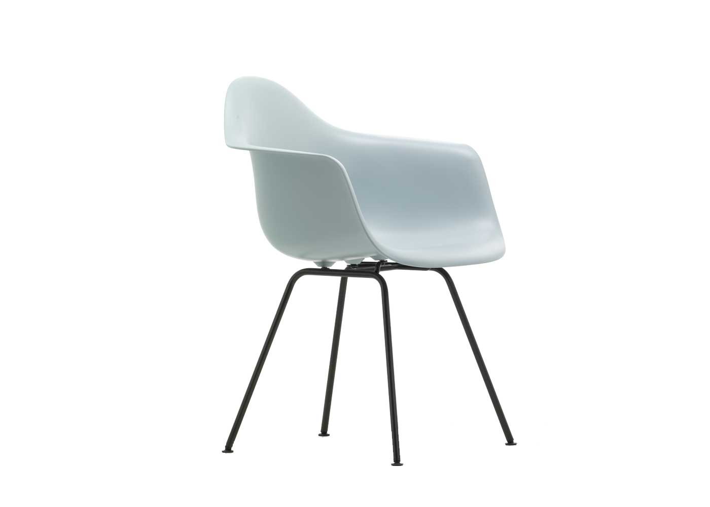 Vitra Eames DAX Armchair New Height Ice Grey Basic Dark Powder Coated Base