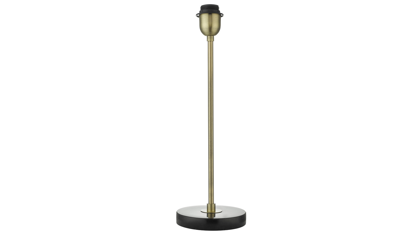 Heal's Simple Stick Base Black Marble & Antique Brass