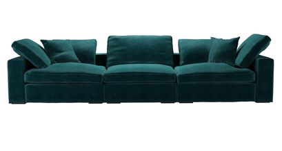 Long Island 3 Seat Sofa in Jade Smart Velvet - sofa.com