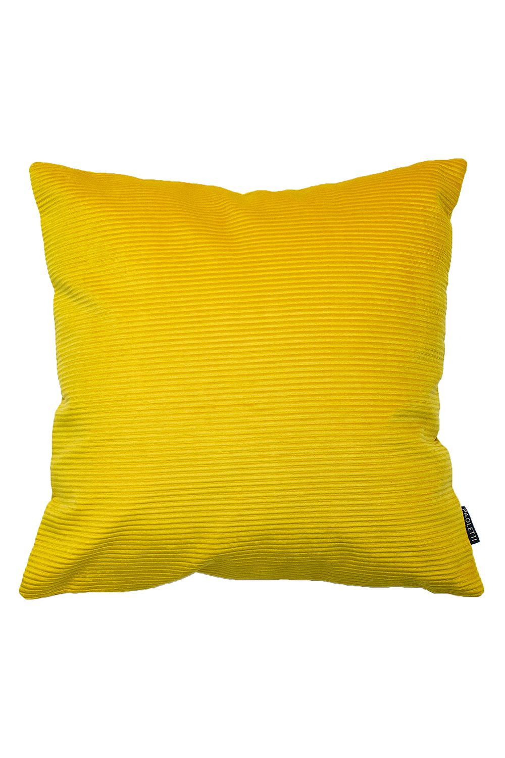 Paoletti Munich Ribbed Corduroy Cushion in Yellow