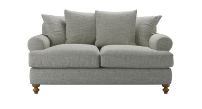 Teddy 2 Seat Sofa Bed in Grey Marl Highland Tweed