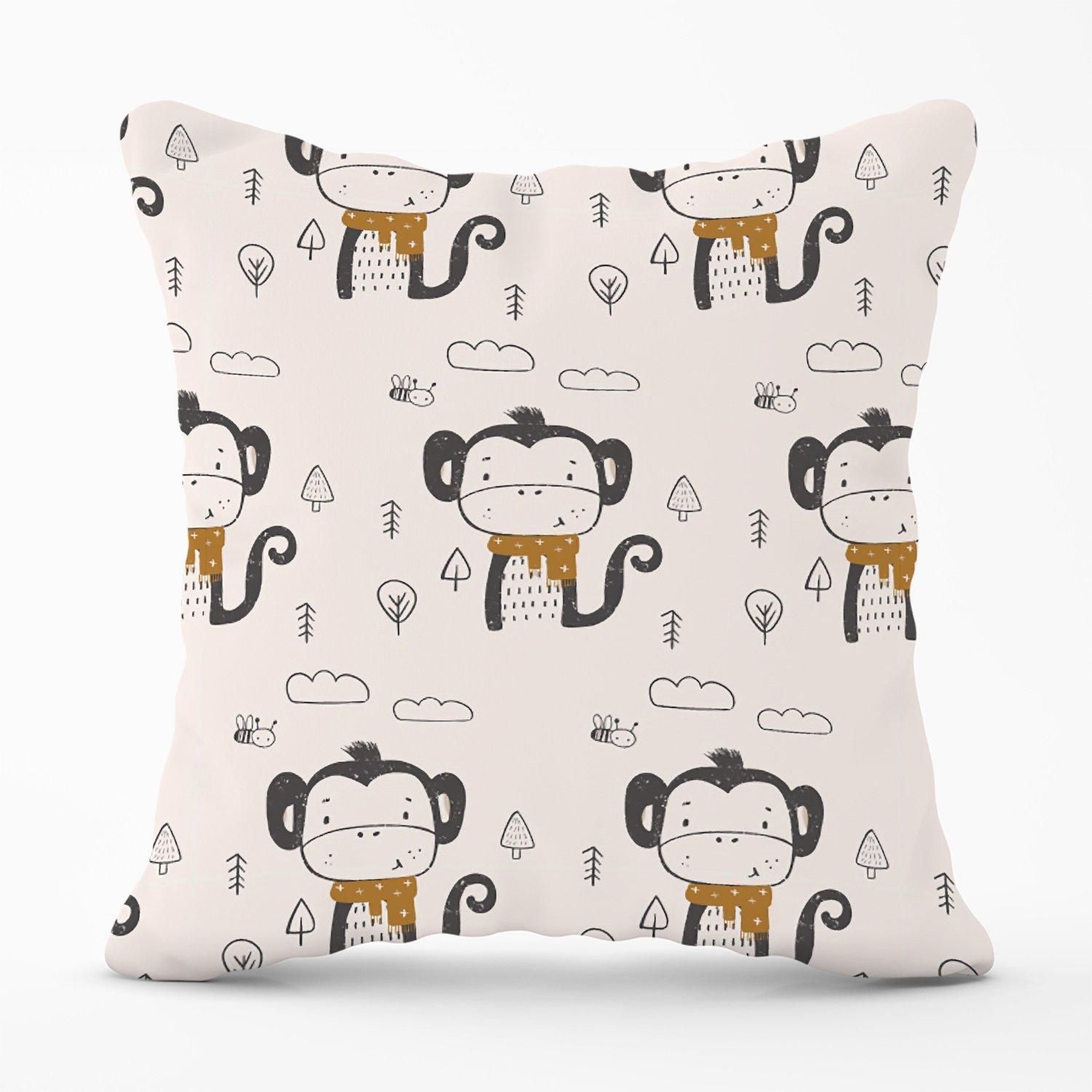 Warren Reed - Designer Monkey Forest Outdoor Cushion