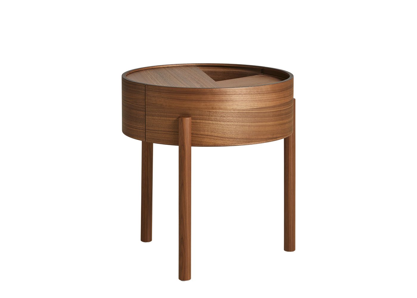 Woud Arc Side Table Matt Lacquered Walnut