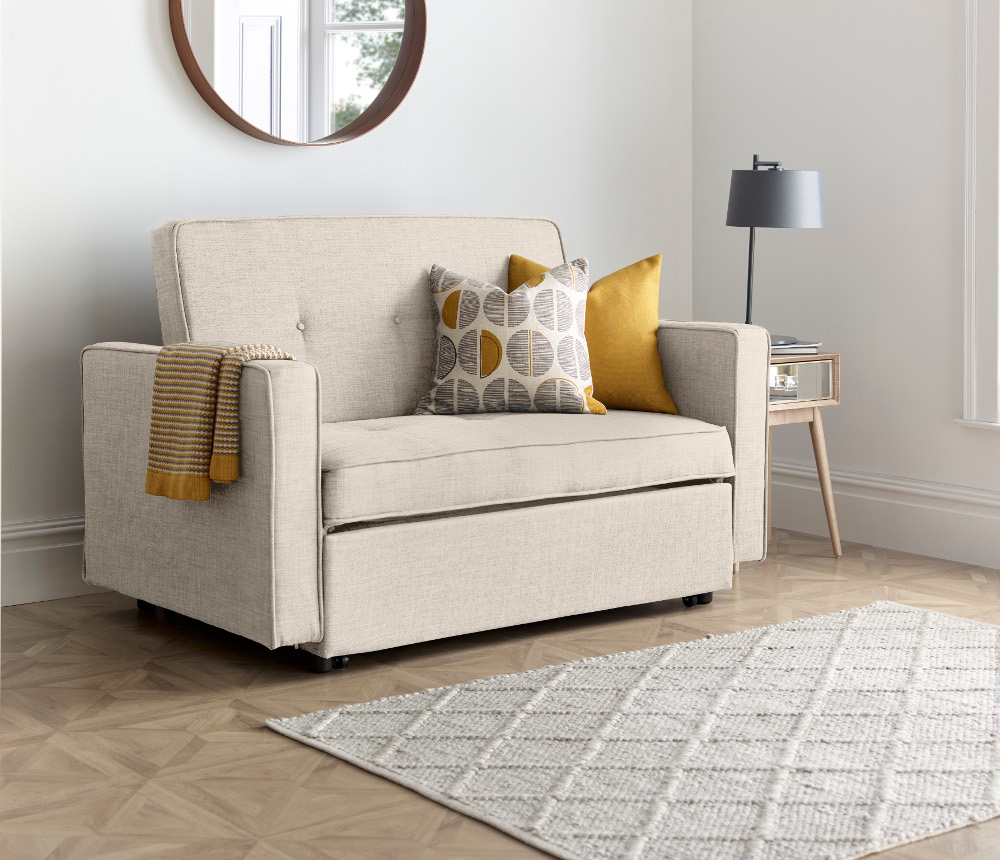 Troy Natural Fabric Sofa Bed