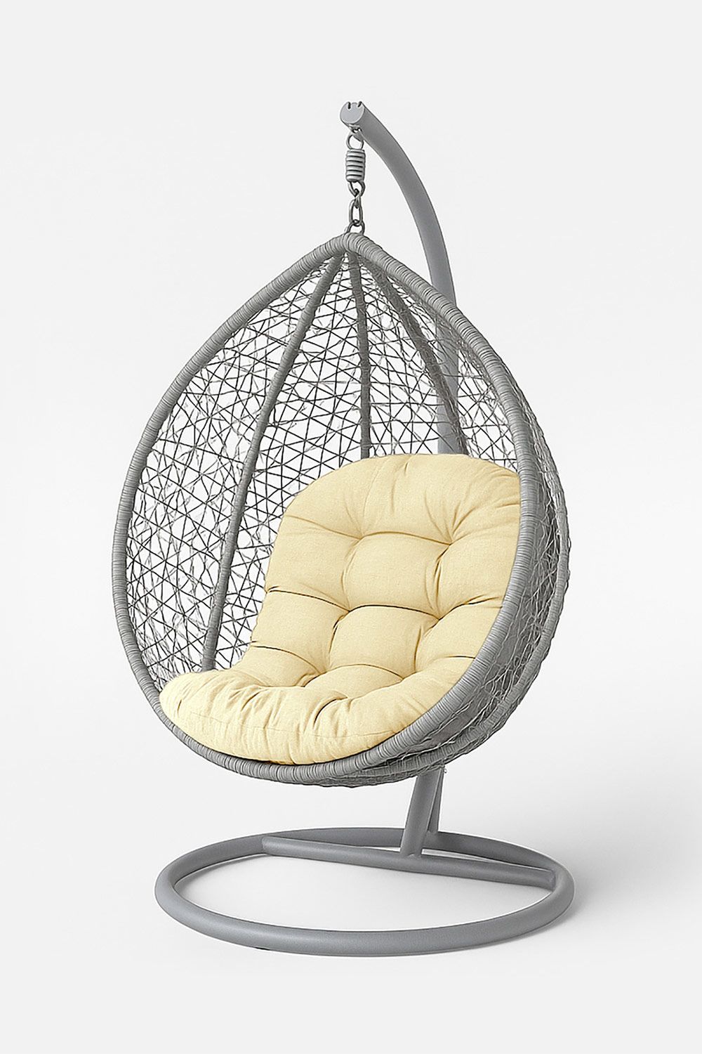 Homescapes Luxury Egg Chair Cushion, Hanging Basket Swing Chair Cushion in Cream