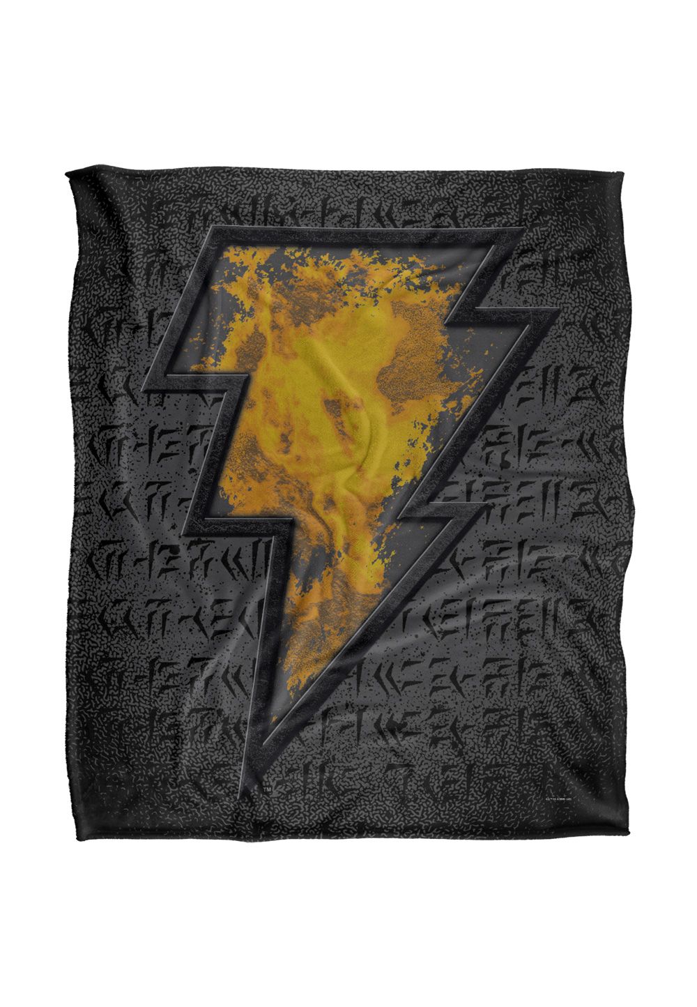 Black Adam Blanket, 152x127 cm Beveled Bolt Silky Touch Super Soft Throw Blanket in White