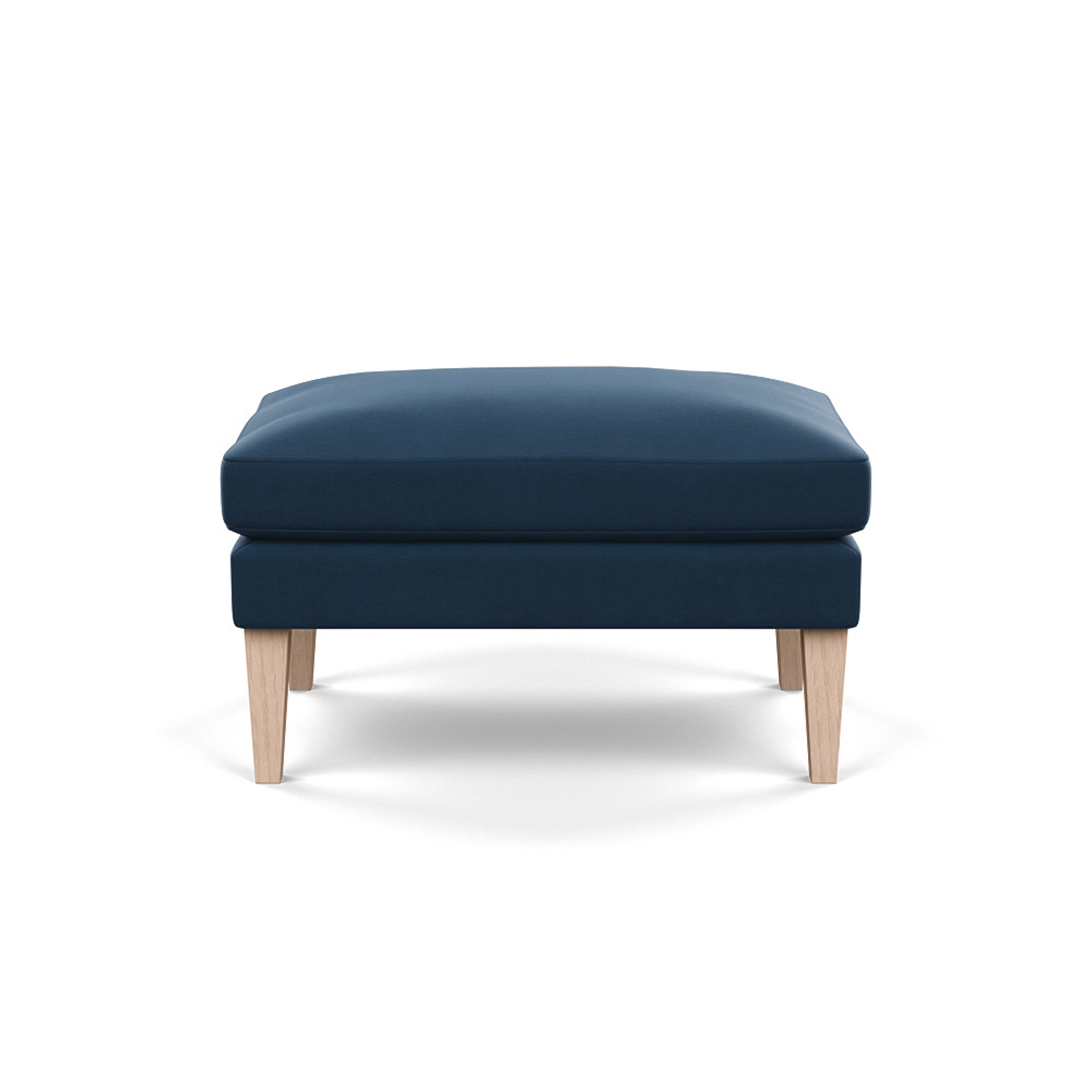 Heal's Wallis Ottoman Smart Velvet Pacific Natural