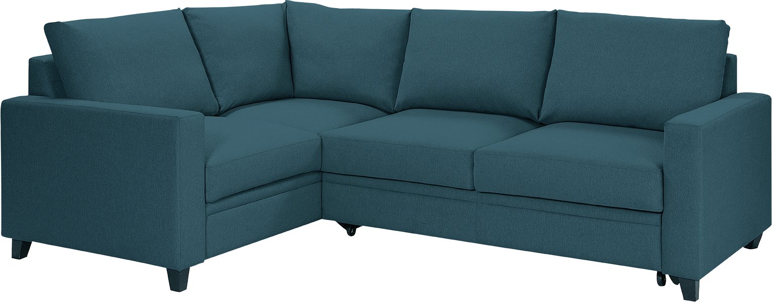 Habitat Seattle Left Corner Fabric Sofa Bed - Blue