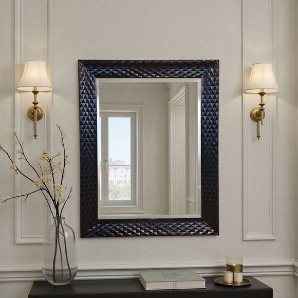 Yearn Diamont Framed Bevelled Rectangle Wall Mirror