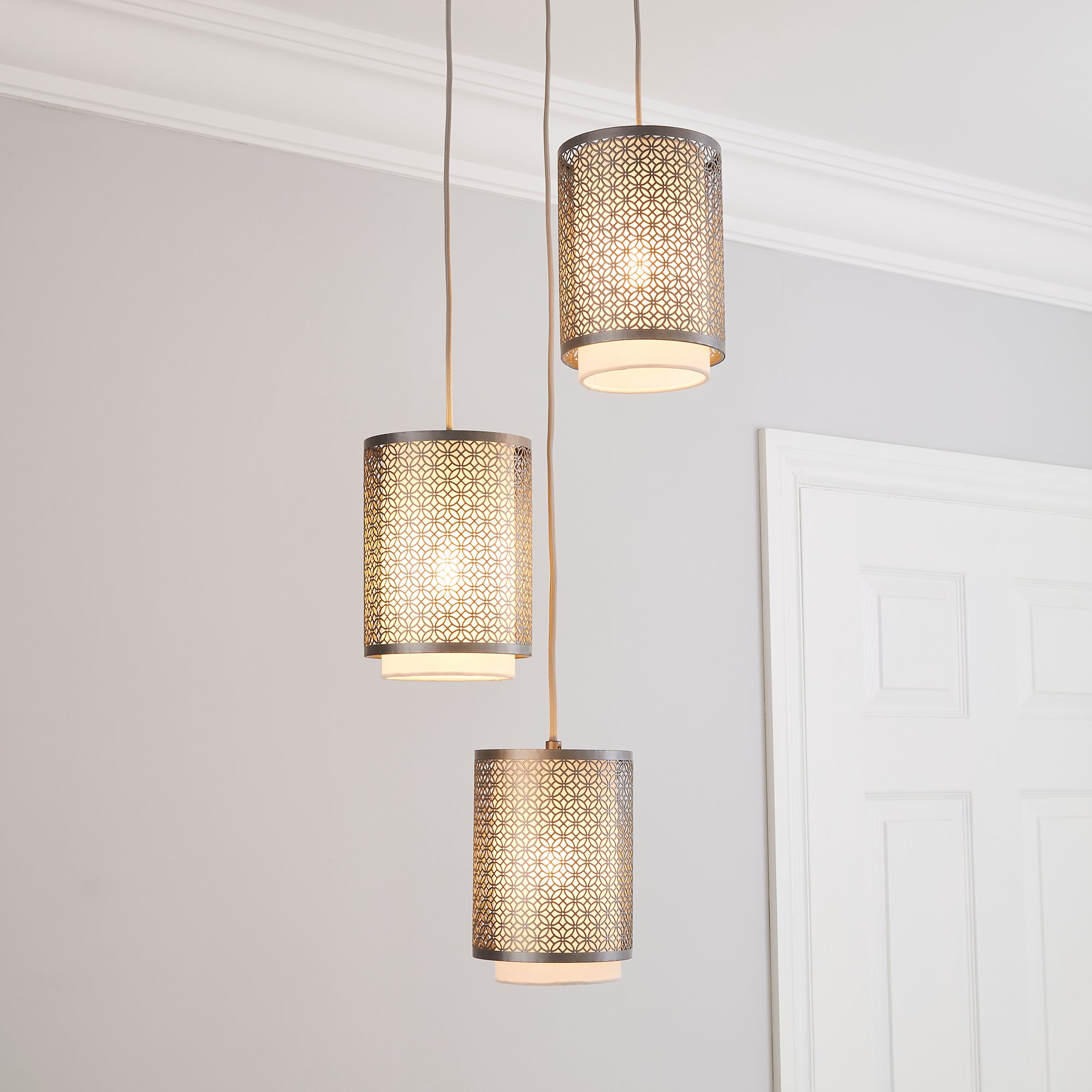 Vienna Cluster Ceiling Fitting Grey