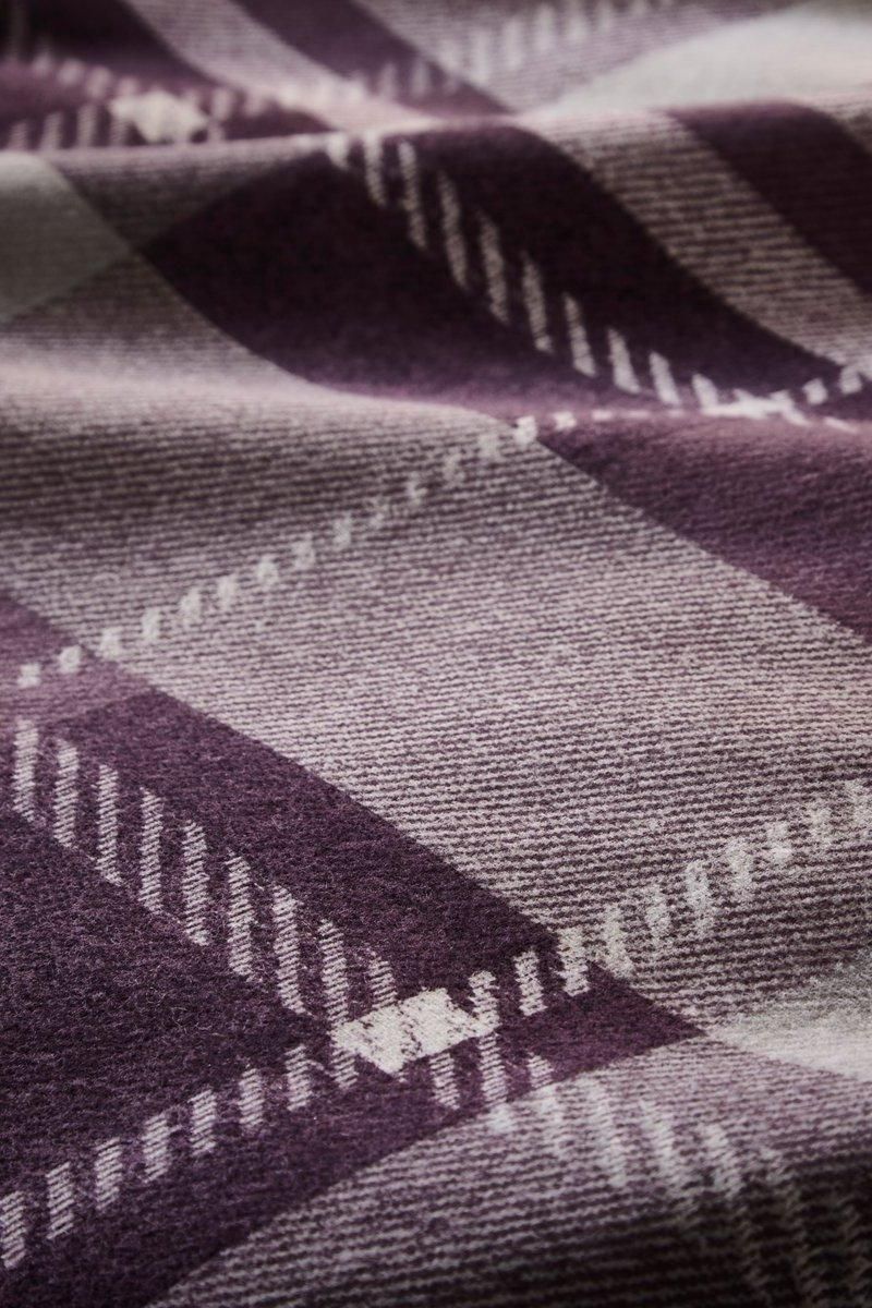 Dreams & Drapes 'Colville Check' 100% Brushed Cotton Duvet Cover Set in Plum 5