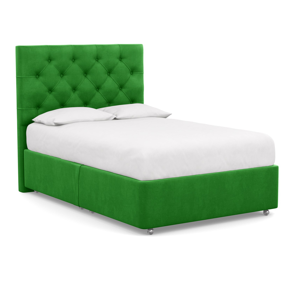 Heal's Heal's Deep Divan Double 2 Footend & 2 Continental Varese Velvet