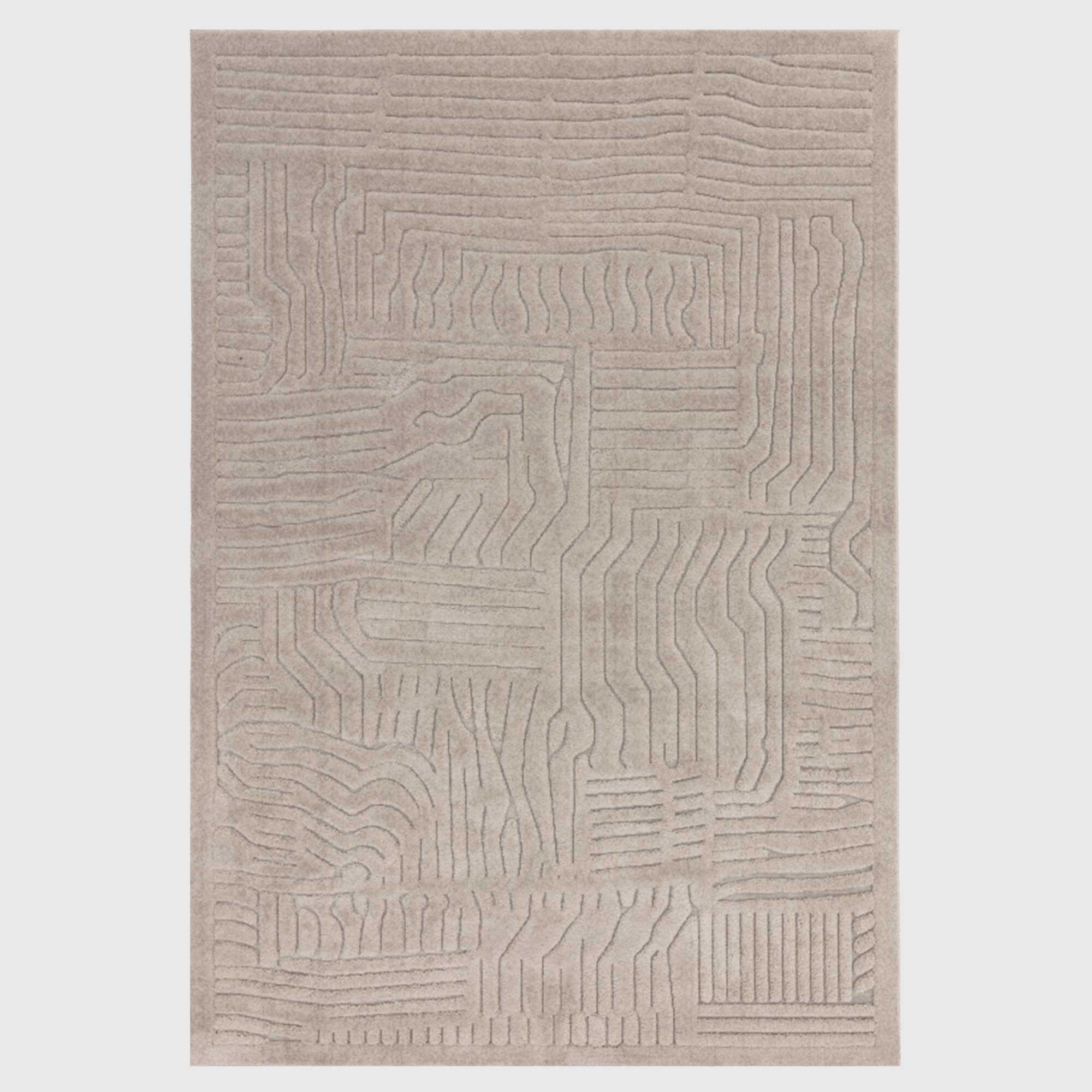 Canyon Passage 160x230cm Rug Natural, Square, Neutral Polyester | Barker & Stonehouse