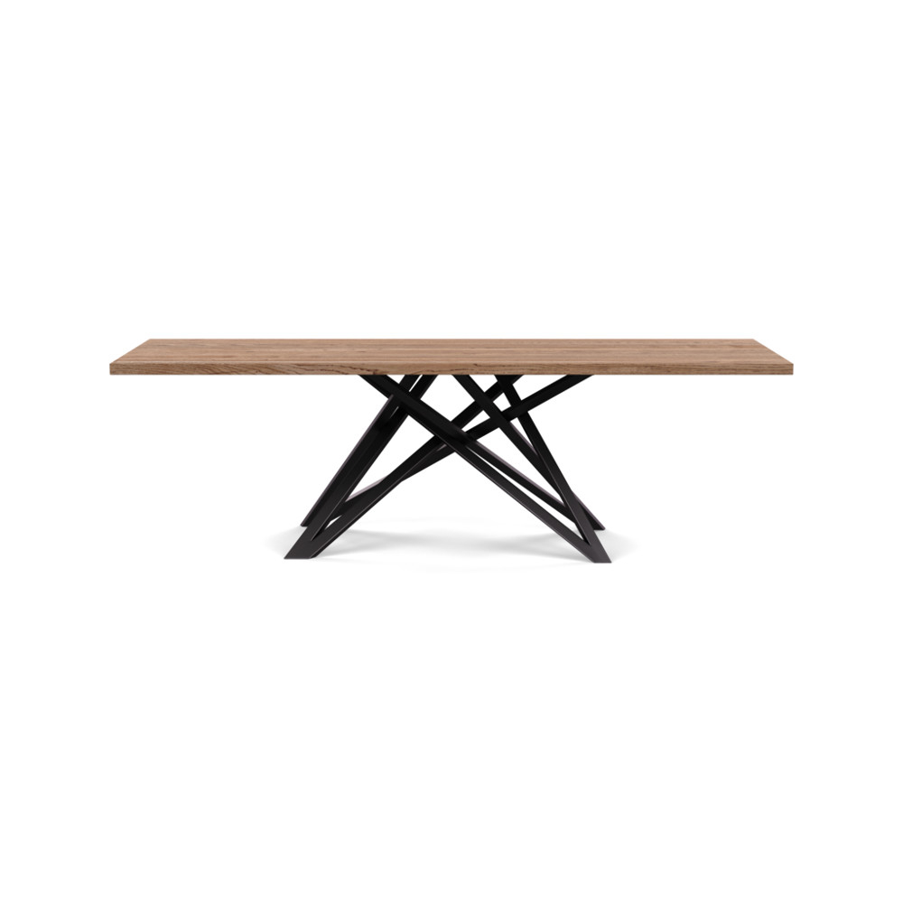 Heal's Vienna Dining Table 240x100cm Smoked Oiled Oak Straight Edge Filled