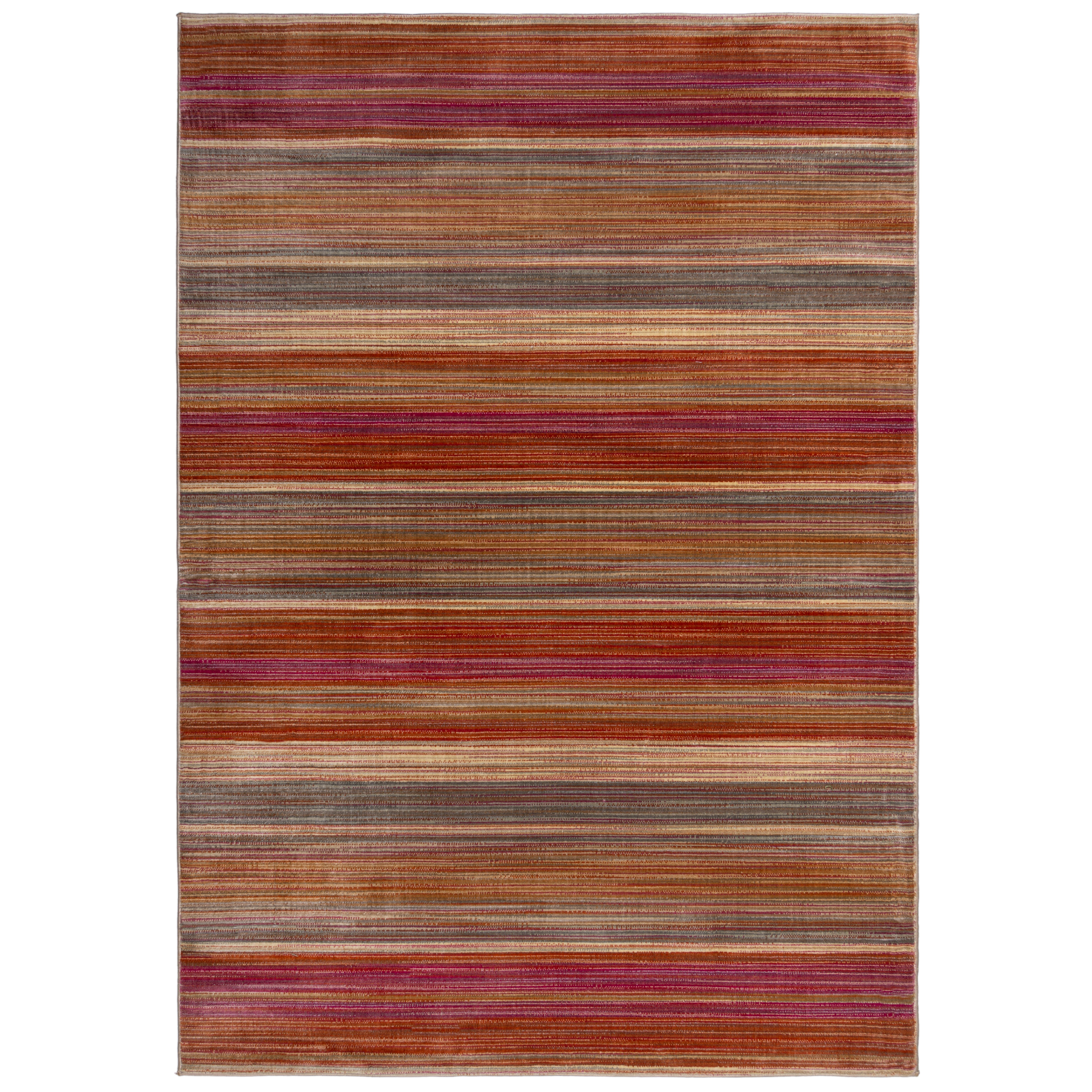 Rhea Stripe Rug Red/Green/Purple