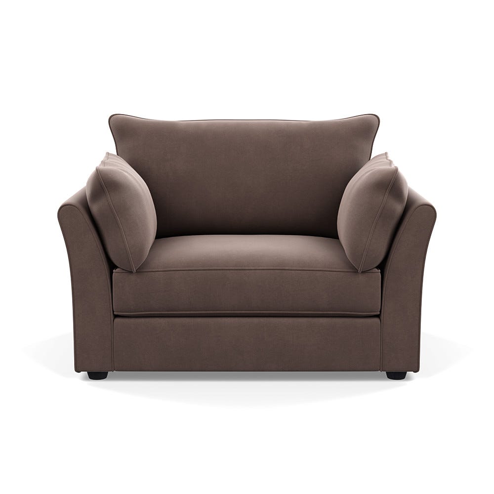 Heal's Tailor Loveseat Smart Velvet Mouse Black Beech Feet