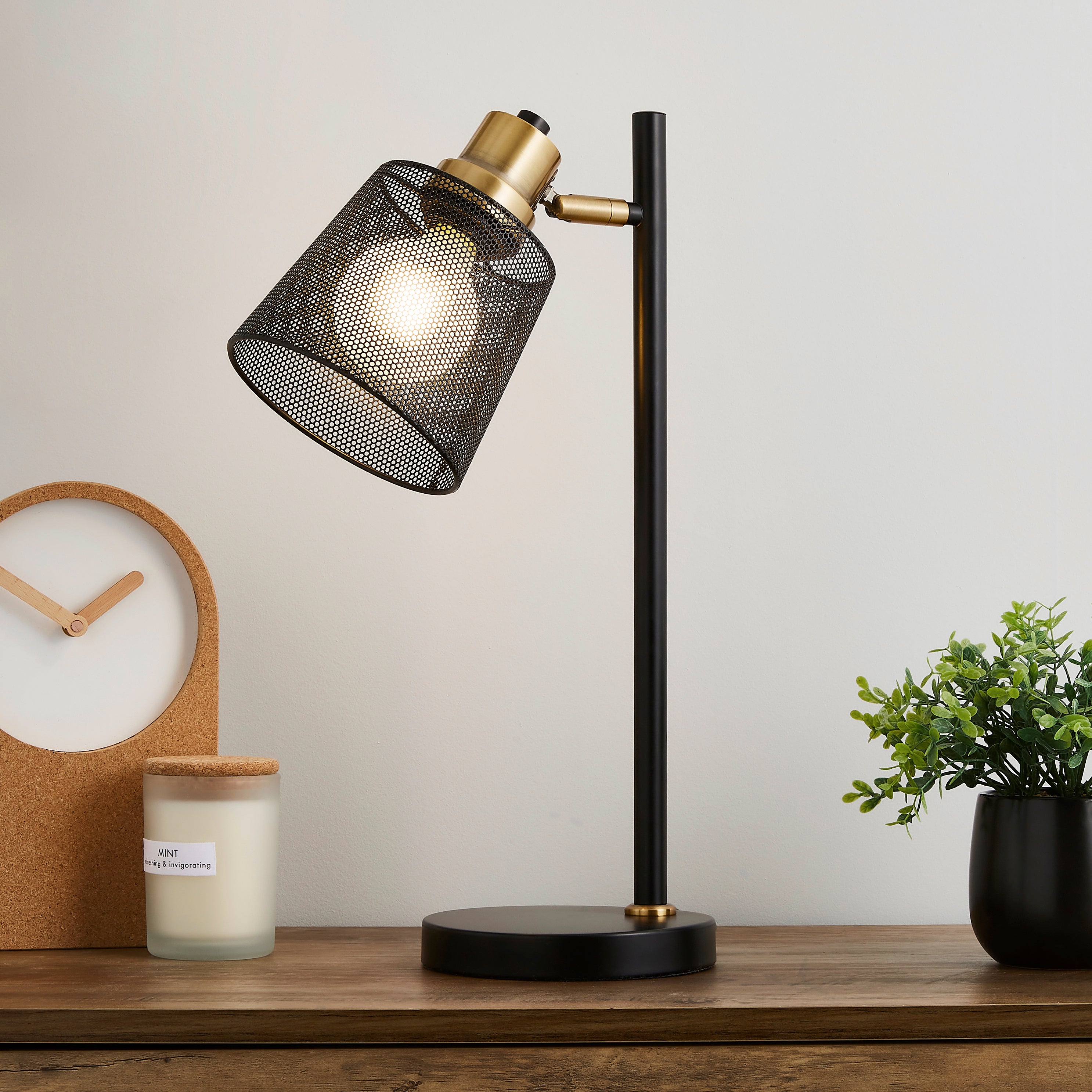 Idris Industrial Task Lamp Black