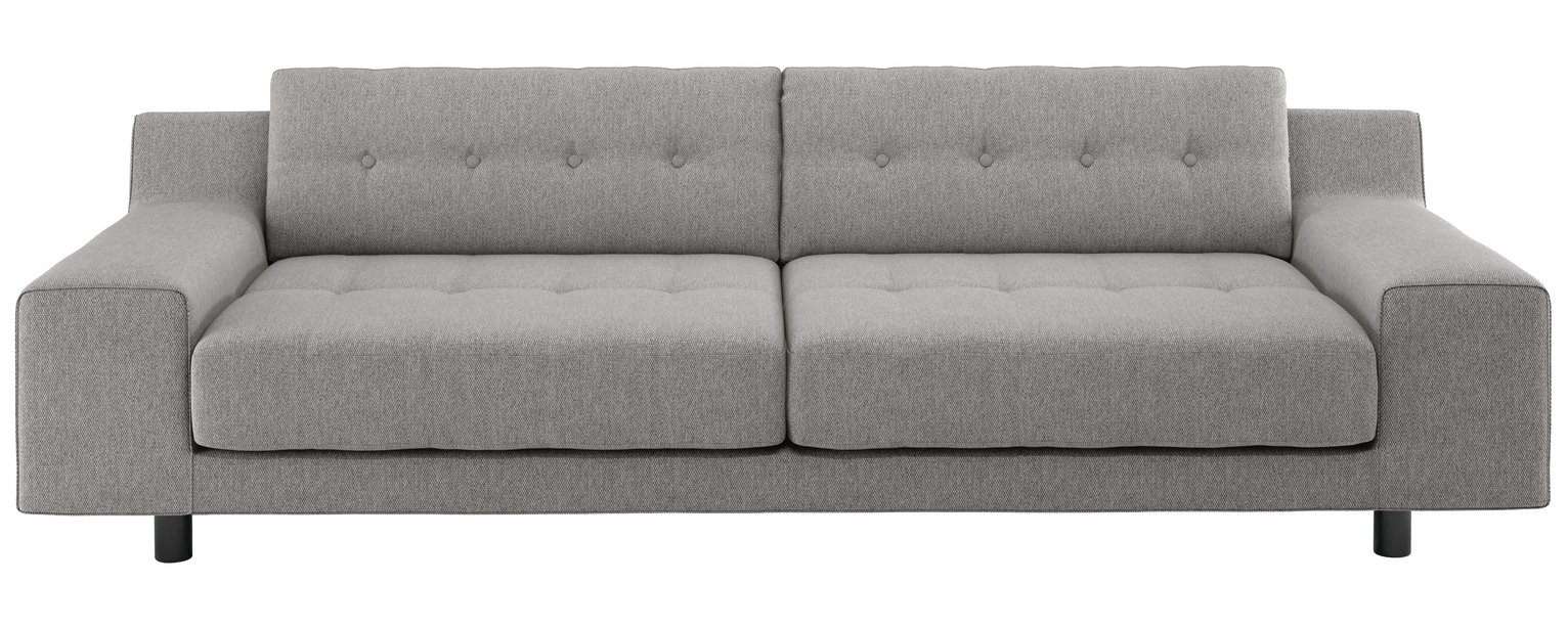 Habitat Hendricks 4 Seater Fabric Sofa - Grey