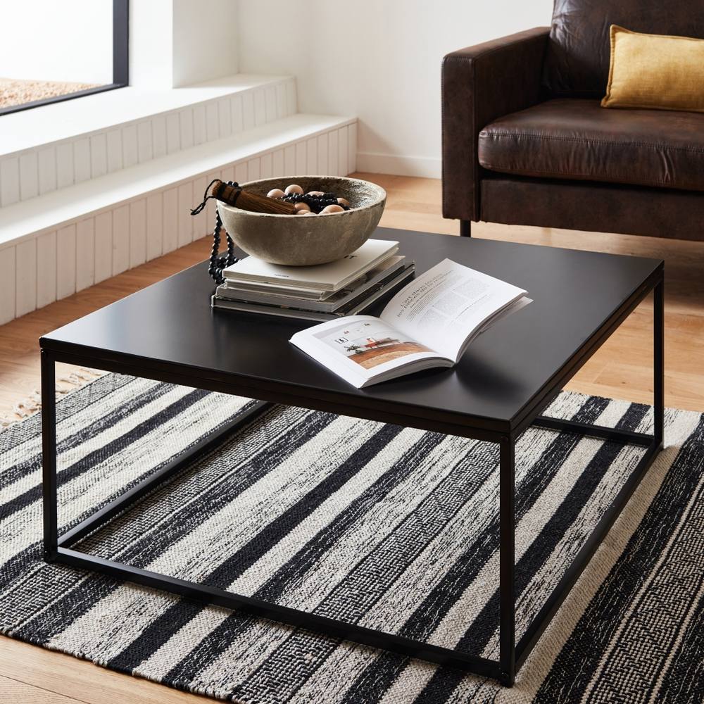 sweeek Industrial Black Metal Coffee Table