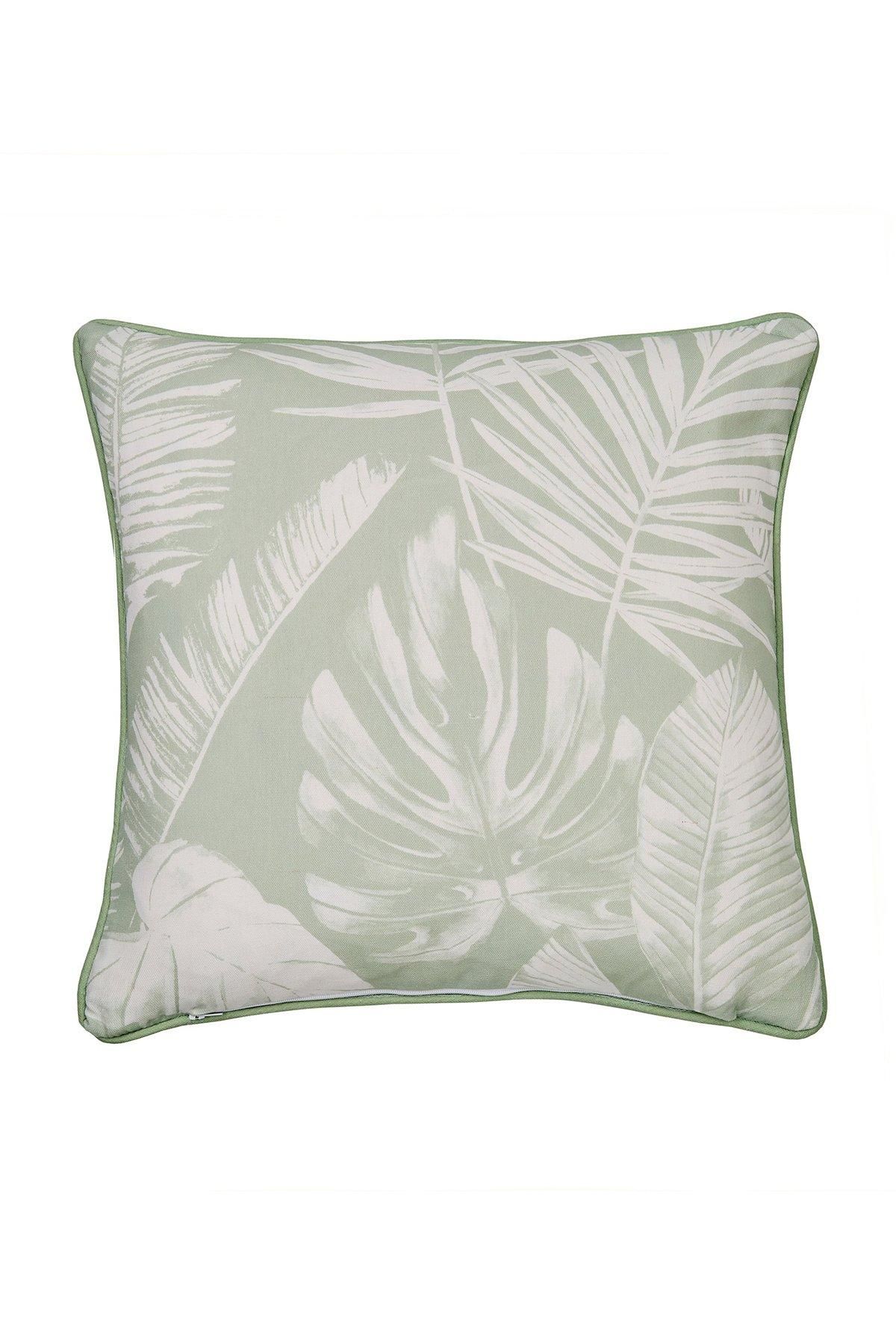 Dreams & Drapes 'Tahiti' Outdoor Water & UV Resistant Garden Filled Bench Cushion in Green 3