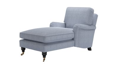 Bluebell Chaise Armchair in Uniform House Herringbone Weave - sofa.com