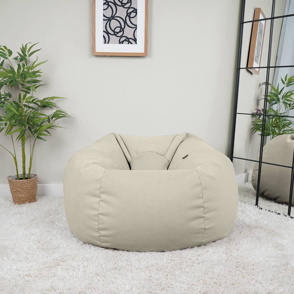 rucomfy Beanbags rucomfy Veneto Classic Bean Bag for Adults - Soft Lounge Chair in Cream