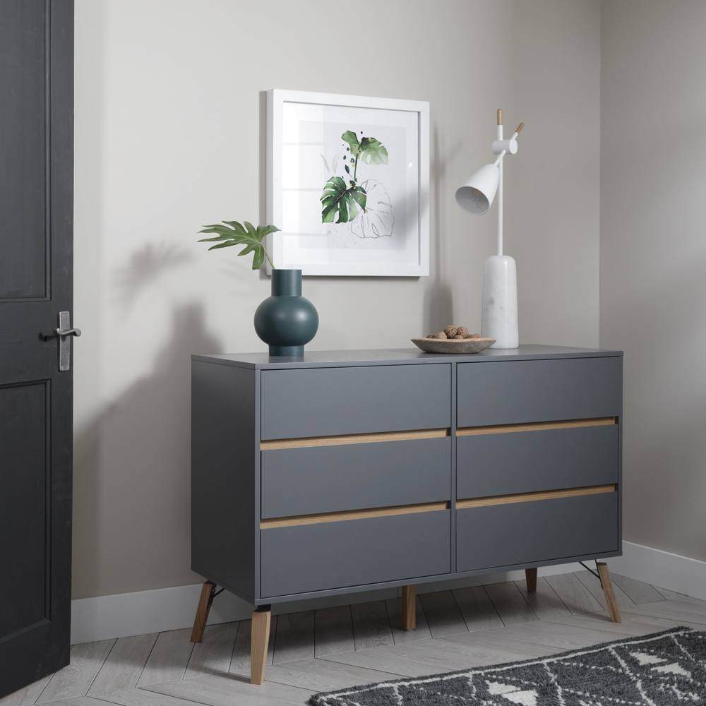 Nöa and Nani Otto Chest of Drawers 6 Drawer in Silk Grey