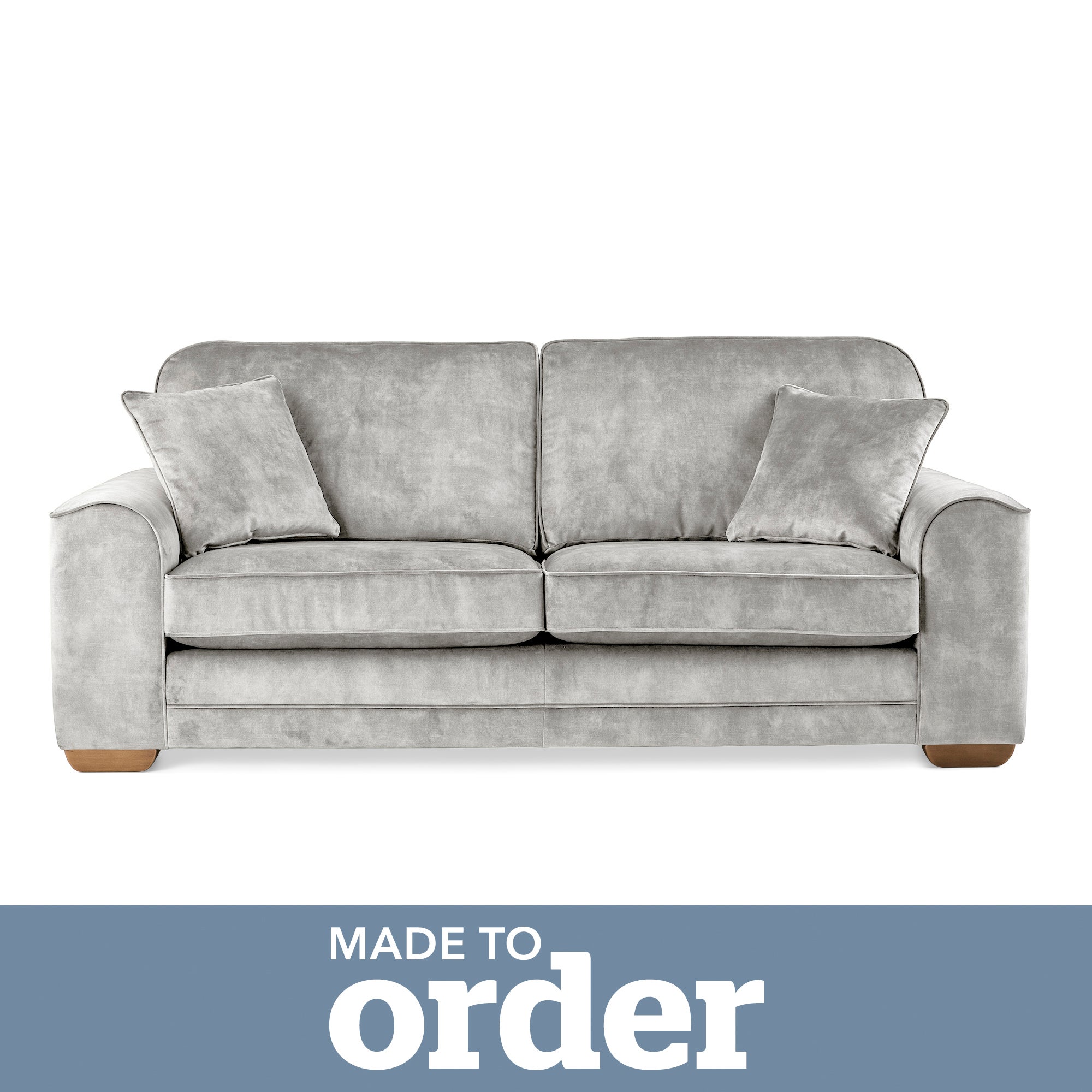 Morello 3 Seater Sofa Slub Velvet Slub Velvet Cement